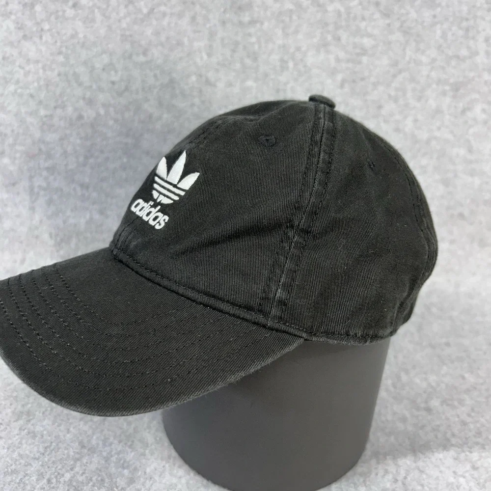 Adidas Originals Trefoil Logo Black Dad Hat Cap Adjustable Strapback OSFW